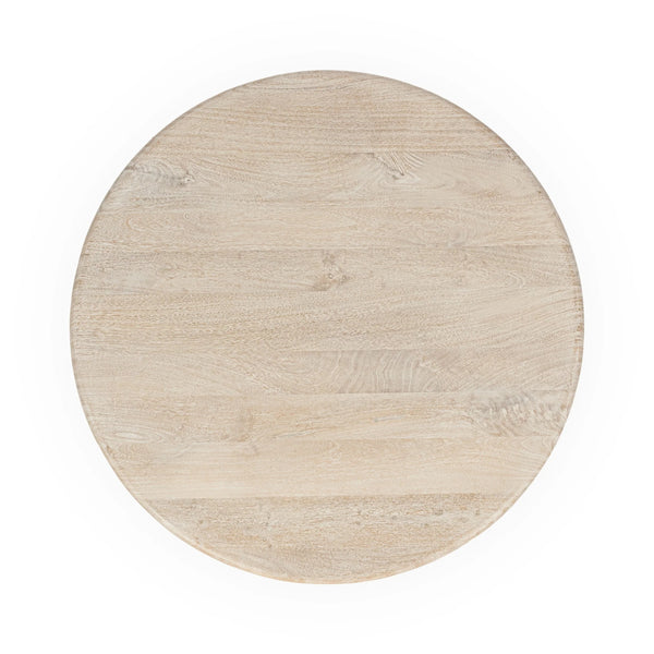 Adir Solid Wood Round Coffee Table - Cream
