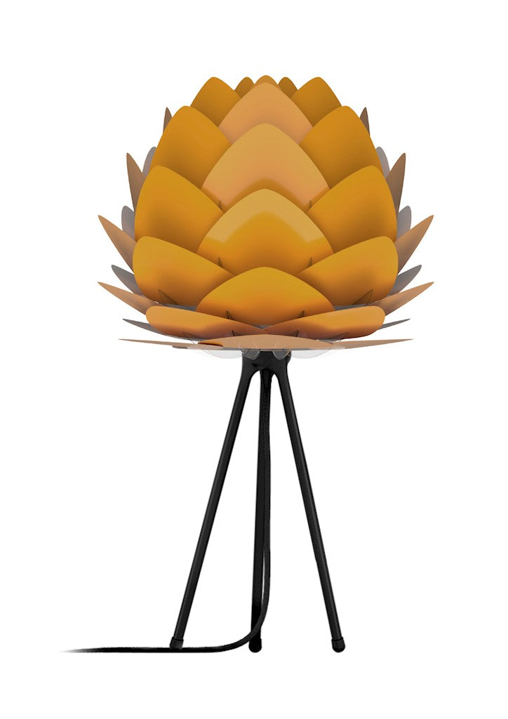 Aluvia Table Lamp in Saffron with Black Base