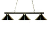 Sharp Shooter 3 Light Billiard Light in Brushed Nickel Finish