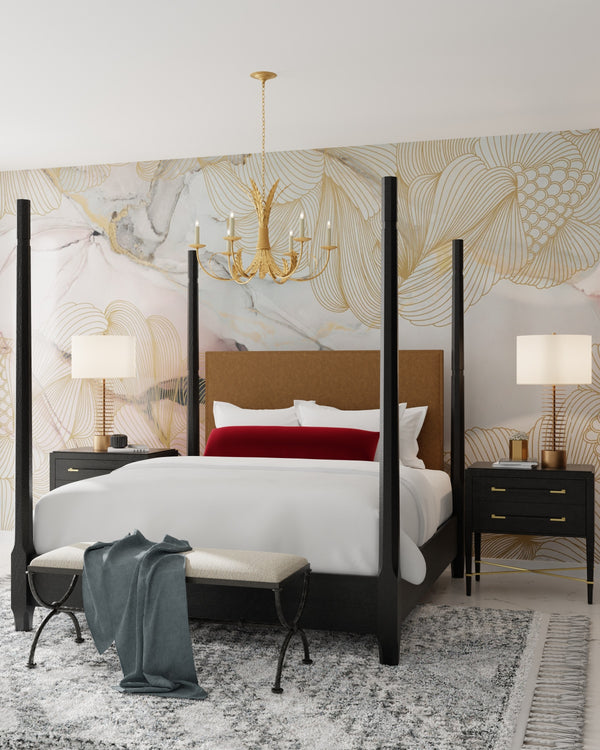 Bette Gold Chandelier In Grecian Gold Leaf