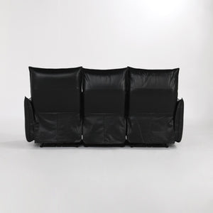 Amsterdam Power Reclining Sofa in Premium Black Leather