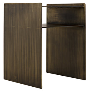Cyrus Side Table, Aged Brass