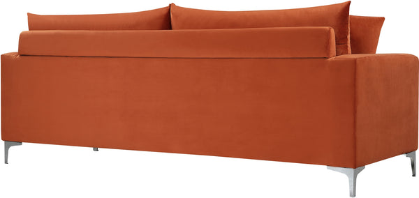 Lucy Sofa In Cognac Velvet