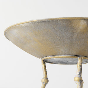 Chadwick II 13L x 13W Gold Metal Webbed Feet Bowl