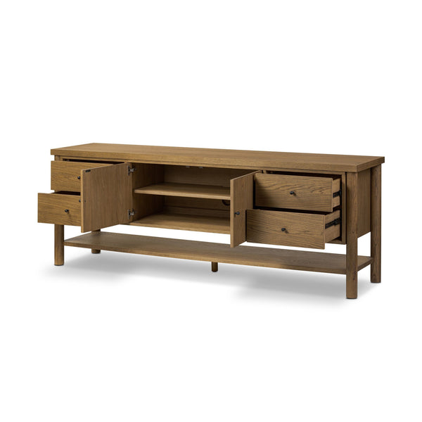 Roark Media Console - Amber Oak Veneer