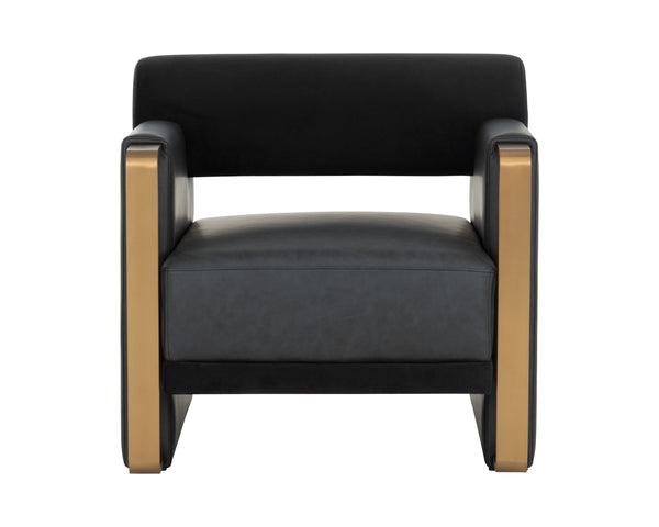 EDGAR LOUNGE CHAIR - BRAVO BLACK / ABBINGTON BLACK