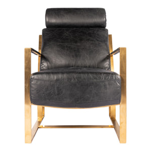 Paradiso Chair Black with Gold Frame