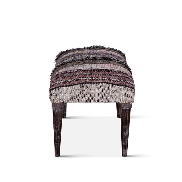 Marrakech Bench 42" Fluffy Black