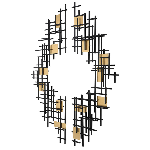 Reflection Metal Grid Wall Decor, S/2