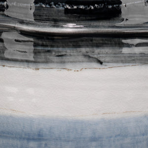 Horizon Striped Ceramic Table Lamp with Linen Shade