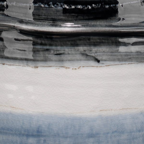 Horizon Striped Ceramic Table Lamp with Linen Shade