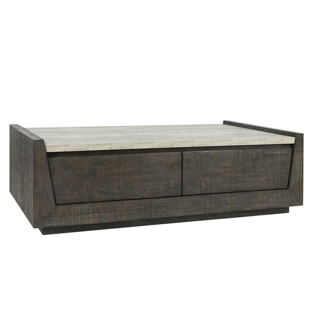 Tori Solid Wood Rectangle Coffee Table - Antique Gray