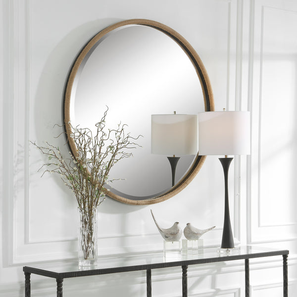 Ranchero Natural Rope Round Mirror