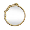 ENTANGLED SNAKE FRAME ROUND MIRROR IN GOLD