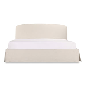 Joan Queen Storage Bed with Hydraulic Lift in Cream