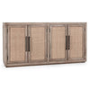 Jensen Solid Wood 4Dr Cabinet with Cane Detail