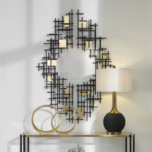 Reflection Metal Grid Wall Decor, S/2