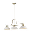 Melange 3 Light Chandelier in Heritage Brass Finish