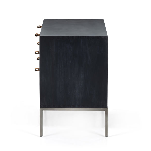 Trey Large Nightstand In Black Wash Poplar
