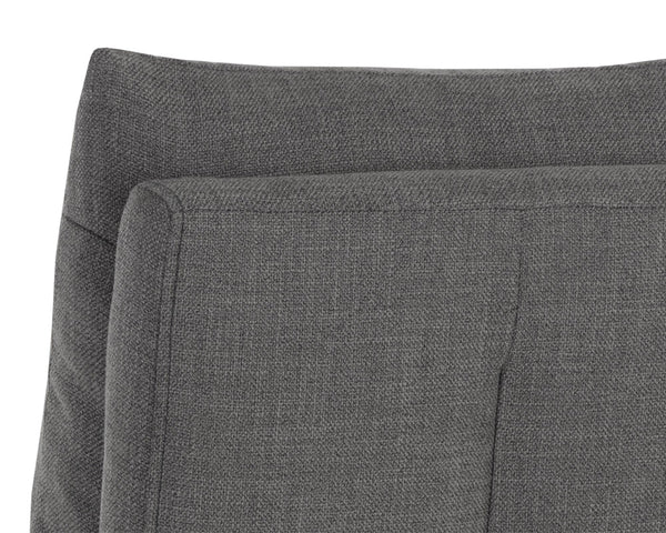 GLENROSE WHEELED DINING CHAIR - EFFIE SMOKE