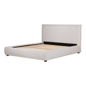 Moe's Luzon King Bed in Light Grey Linen