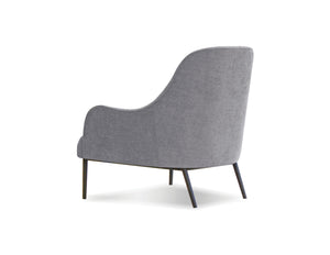 Swoon Lounge Chair in grey fabric with black legs