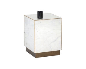 DAINES END TABLE - WHITE MARBLE