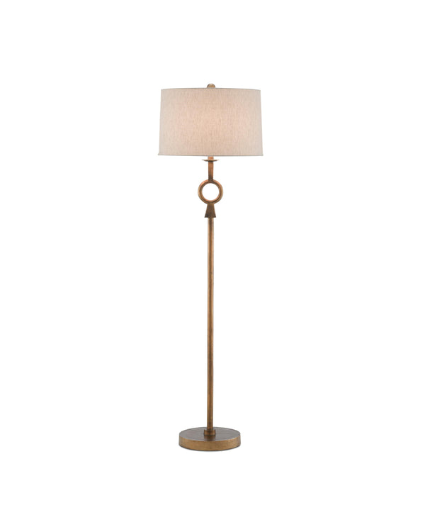 Germaine Floor Lamp In Antique Brass