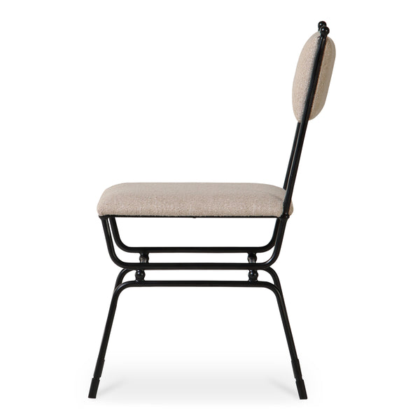 Moe's Posta Dining Chair with Soft Fabric Upholstery