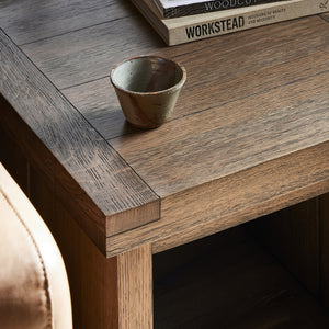 Warby End Table in Worn Oak Veneer