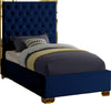 Jared Twin Bed In Navy Velvet