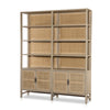Caprice Wide Bookshelf In Natural Mango