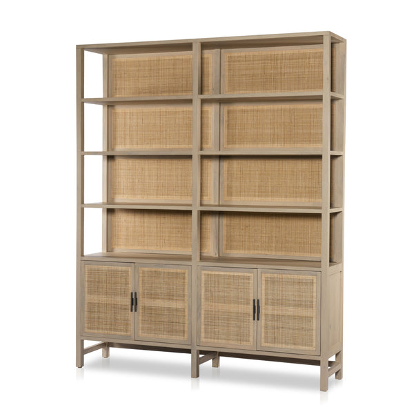 Caprice Wide Bookshelf In Natural Mango