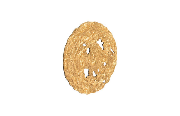 Molten Disc Wall Art, Gold Leaf, Small
