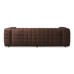 Moe's Callan Sofa in Dark Brown Leather