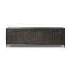 Glenview 6 Door Sideboard - Cracked Smoked Black Veneer