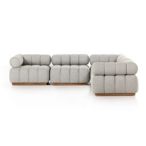 Roma Outdoor 5pc Sectional In Faye Ash