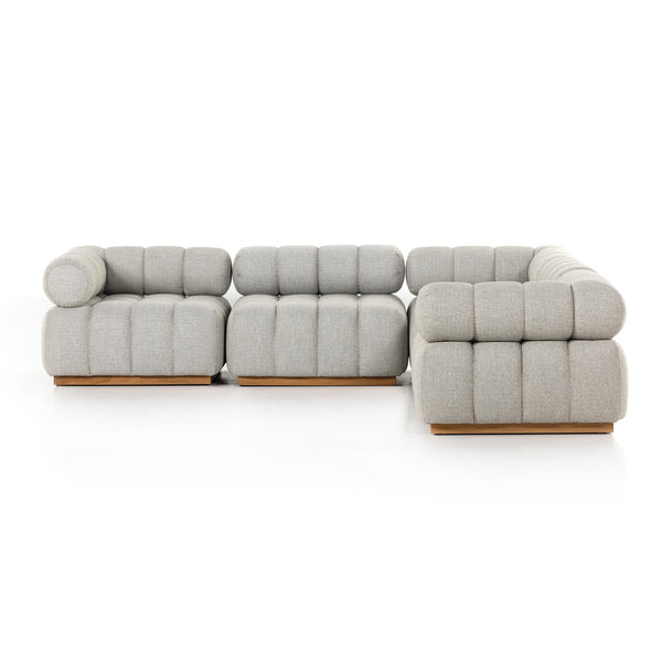 Roma Outdoor 5pc Sectional In Faye Ash