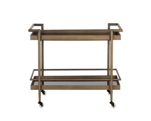 LIVINGSTON BAR CART - ANTIQUE BRASS
