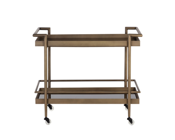 LIVINGSTON BAR CART - ANTIQUE BRASS