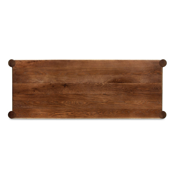 Ezri Desk - Carved Cocoa Oak
