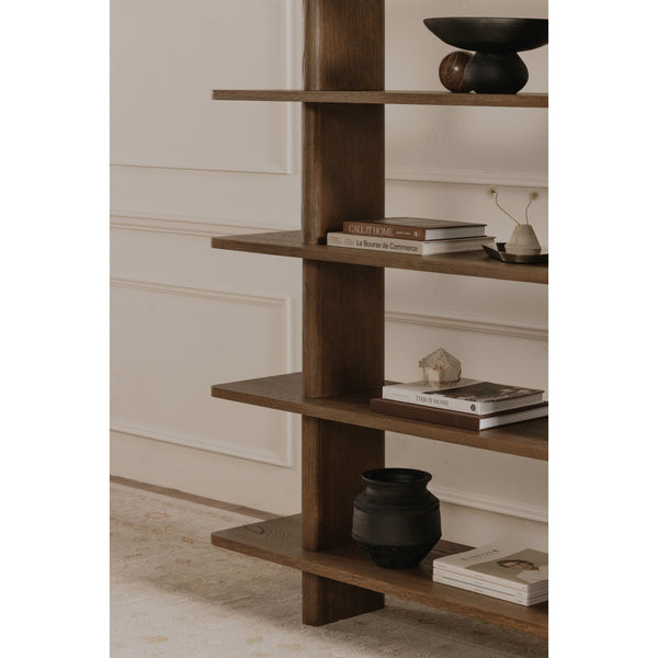 Casey Large Dark Brown Bookcase