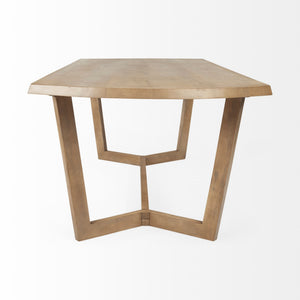 Denver 91.5x38 Rectangular Brown Solid Wood Top & Base Dining Table