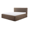 Maren King Bed Brown with Pleated Base