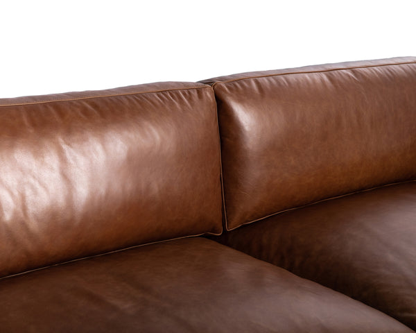 ROGERS SOFA - SHALIMAR TOBACCO LEATHER