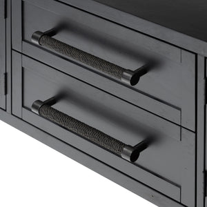 Laker Media Console In Black Oak
