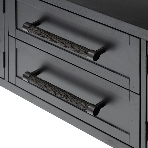 Laker Media Console In Black Oak