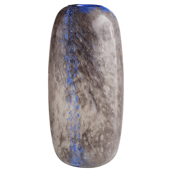 Large Bluesposion Vase in Black and Blue