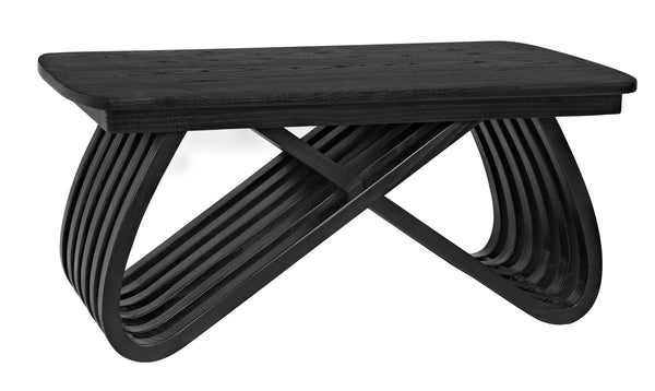 Infinity Sungkai/Mindi Coffee Table in Charcoal Black