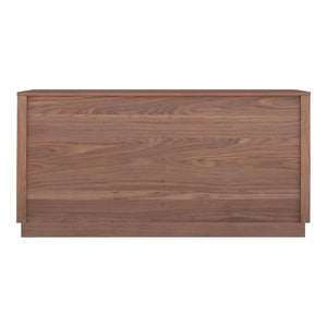 Moe's Round Off Six-Drawer Walnut Dresser